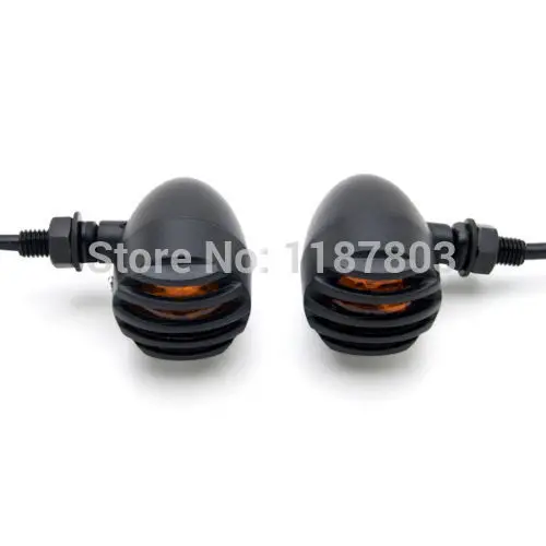 Металлическая пуля черная Янтарная лампа мотоциклетный указатель поворота