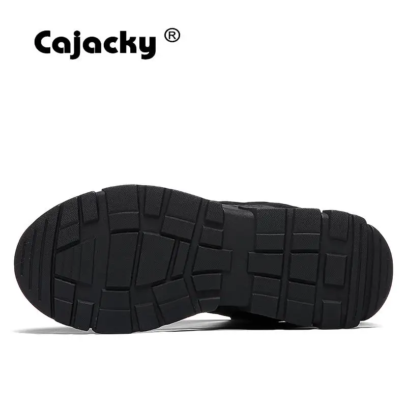 Cajacky/мужские ботинки; зимние ботинки; Теплая мужская обувь на меху; высококачественные плюшевые ботинки; botas hombre; кроссовки с высоким берцем размера плюс; Цвет черный, синий
