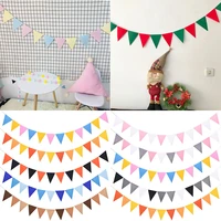 12flags colorful fabric garlands christmas felt bunting pendant flag for wedding birthday home party hanging garland decoration