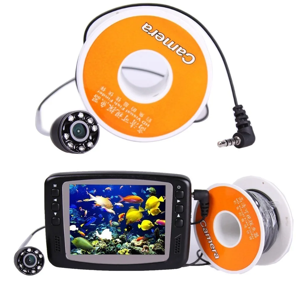 

15m 3.5" LCD Monitor 600TVL 8 LED Underwater Video Fishing Fish Finder Camera