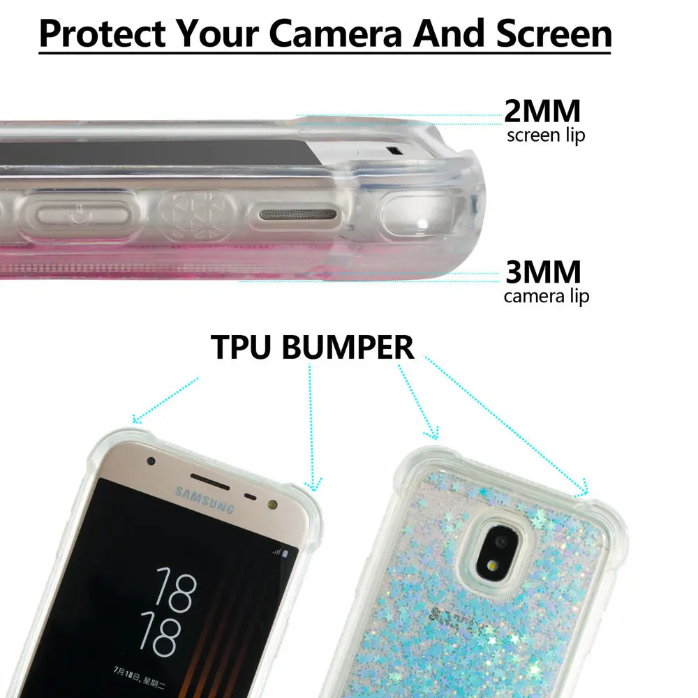 Блестящий чехол со звездами для Samsung Galaxy J3 2017 J330 SM-J330 SM-J330F/DS SM-J330F мягкий из ТПУ с