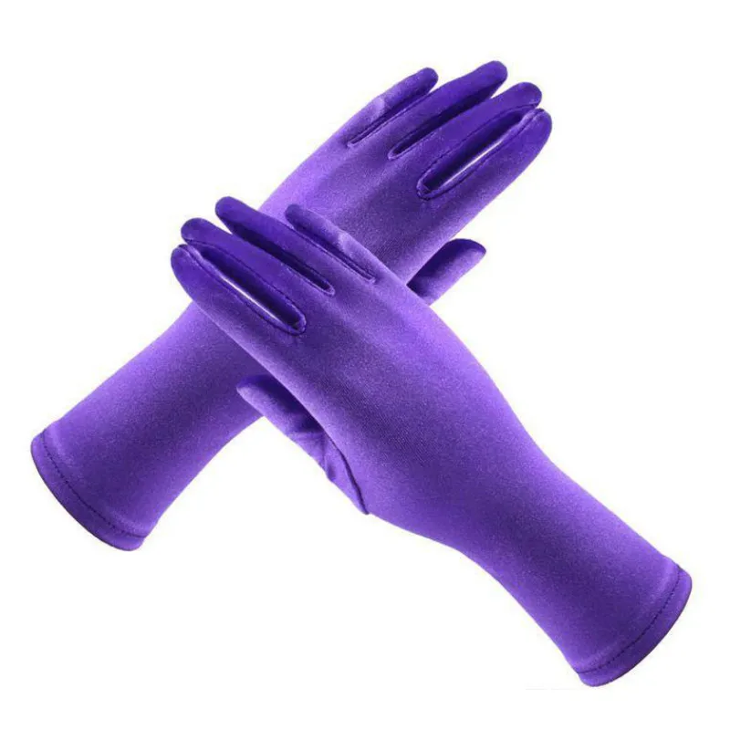 MUABABY/перчатки для девочек коронация Эльзы 9 цветов парча короткий длинный палец 24