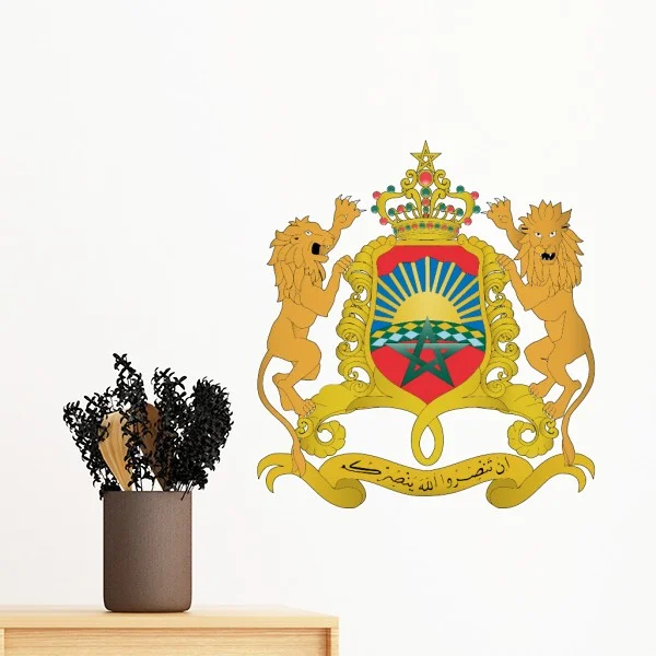 Марокканская африканская Национальная эмблема Съемная Настенная Наклейка