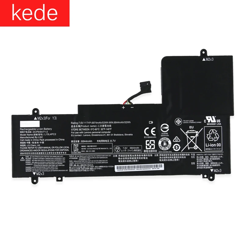Kede Аккумулятор для ноутбука Lenovo TYoga 710 L15L4PC2 14 IKB 80V4002HGE 5B10K90778 5B10K90802