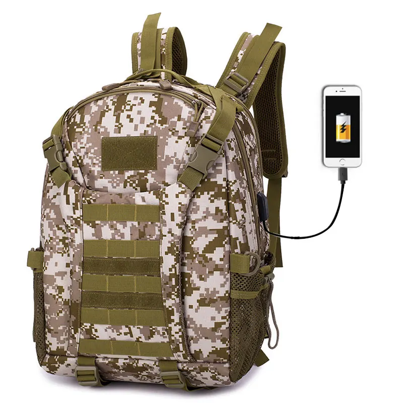 Derset USB charging 50L Molle походный рюкзак, тактические военные сумки рюкзаки, водонепроницаемые Рюкзаки, походные рюкзаки, сумка на плечо XA303WA - Цвет: Derset USB charging