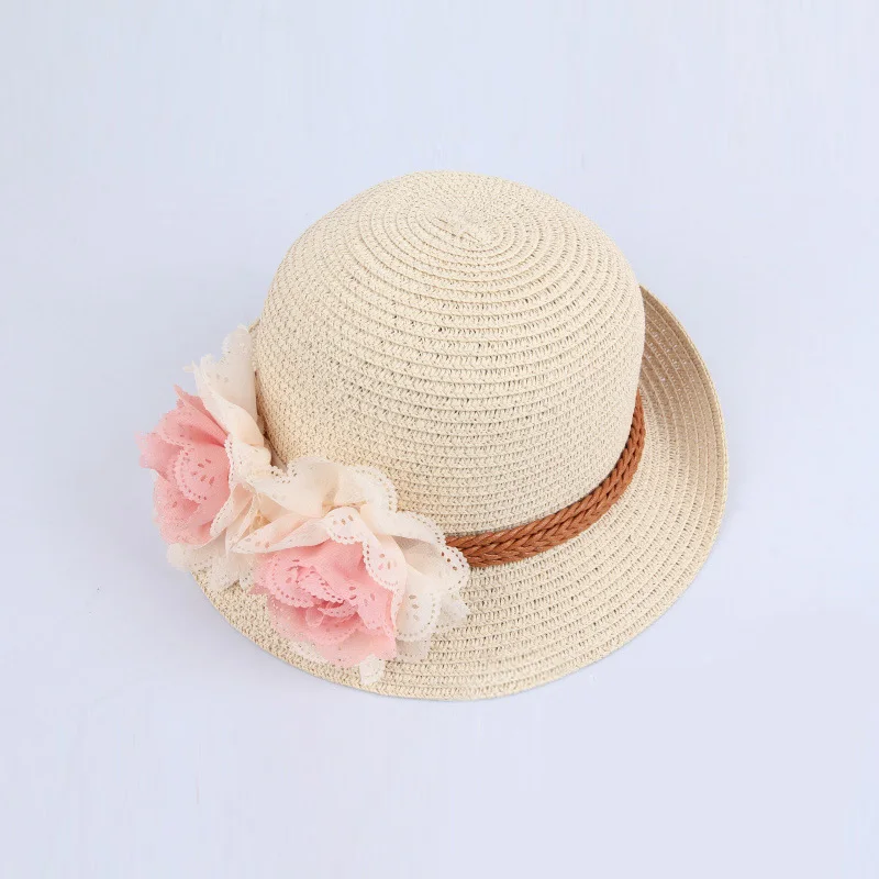 Летние соломенные шляпы для детей детская шляпа с цветочным принтом козырек