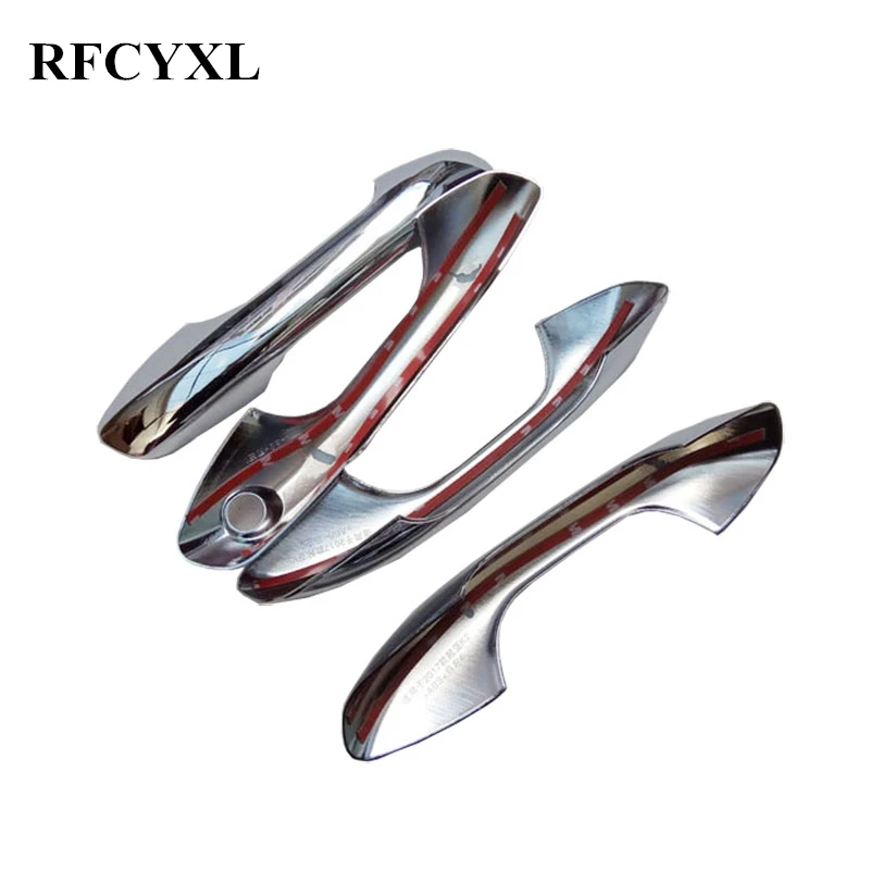 For Kia Rio 2017 2018 New Chrome Door Handle Catch Cover Trim Cap Car Styling Stickers Auto Accessories 4Pcs | Автомобили и
