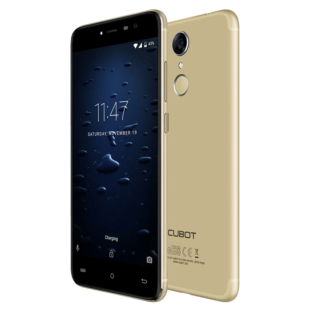 Cubot Note плюс 4 г смартфон 5 2 'ɺndroid 7 0 MTK6737T ядра 1 ГГц 3 ГБ + 32 13.0MP две камеры