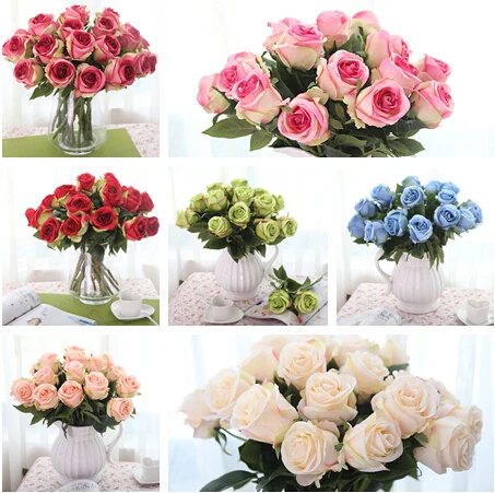 10 шт./лот тайский королевский искусственные цветы роуз без вазы скрапбукинг