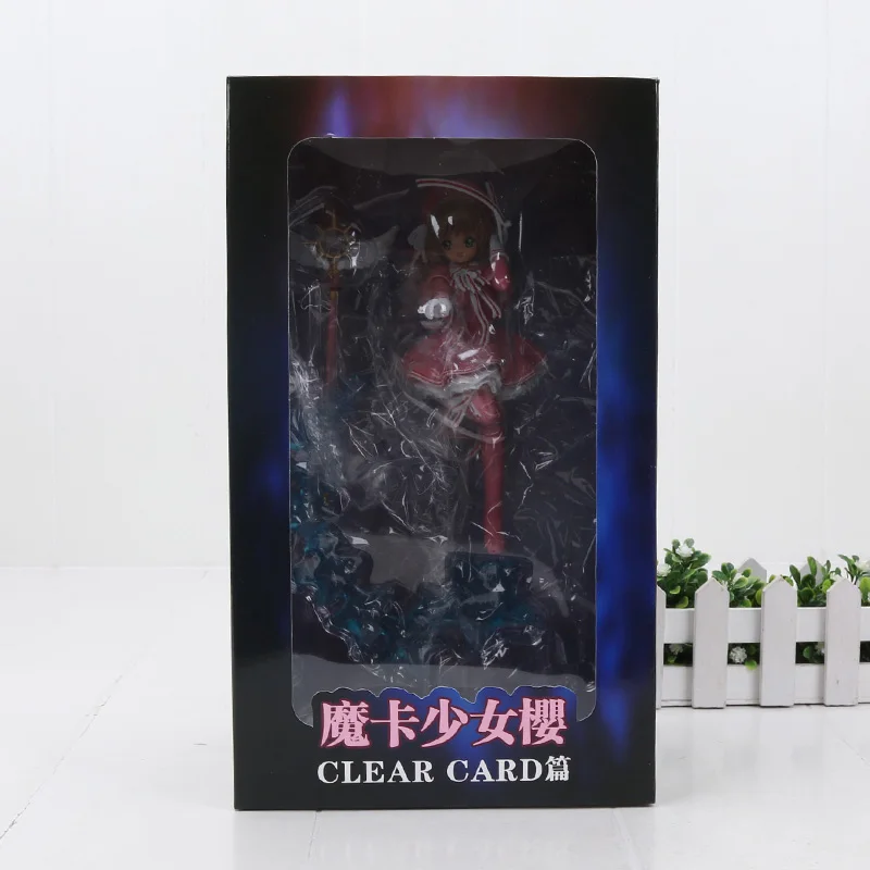 blue star in box 16 см-22 см аниме карточка Captor Sakura фигурка игрушка прозрачная карточка EXQ Kinomoto Сакура с боевой волшебной палочкой фигурка ПВХ модель игрушки - Цвет: blue star in box