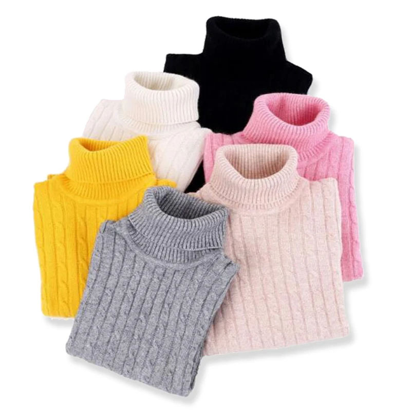 

Kids Turtleneck Sweater Winter Children's Soft Cashmere Sweater Warm Teenager Girls Boys Pullover Wool Sweaters Jumpers 90-170cm