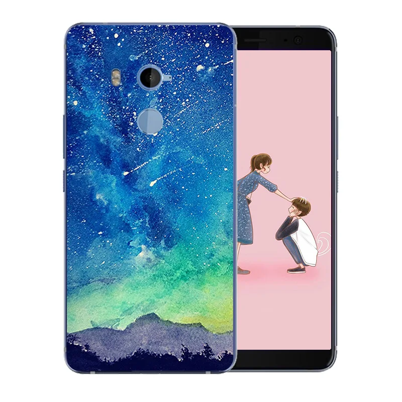 Роскошный Матовый чехол для HTC U 11 Plus U11 с рисунком звездного неба U11Plus 2Q4D200