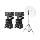 2 шт. Meking Вспышка Горячий башмак Speedlite крепление для зонта держатель Поворотный Светильник для стойки Кронштейн для вспышки B