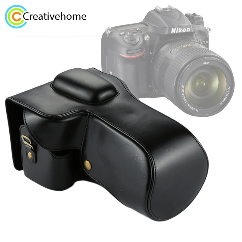 PULUZ чехол для камеры Nikon D7200 Роскошный из искусственной кожи всего тела защитная