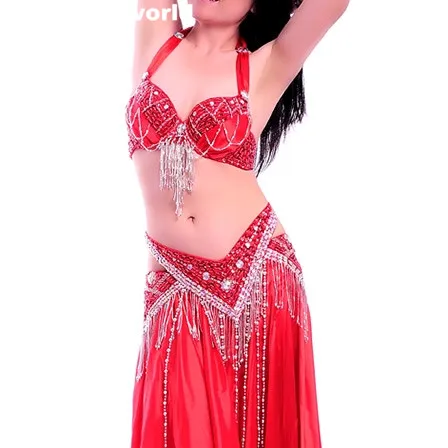 2017 г. Одежда для танца живота бюстгальтер с кисточками и бусинами ручной работы +