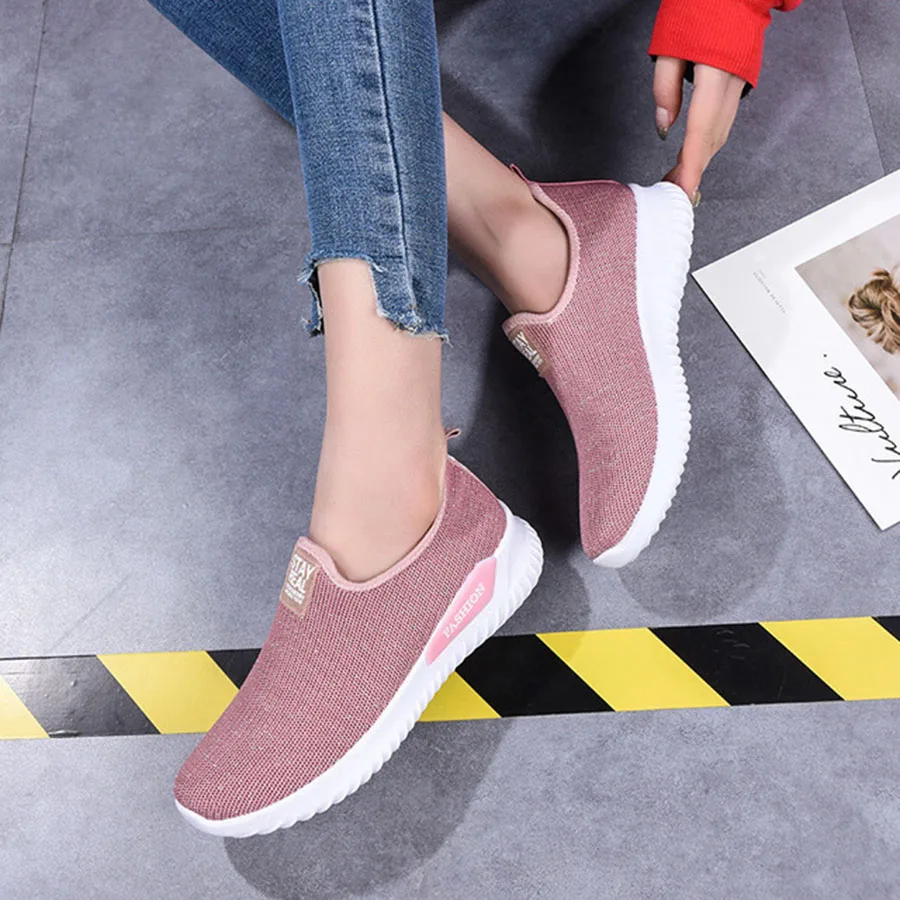 Красивые летние женские туфли универсальные легкие и дышащие сетчатые