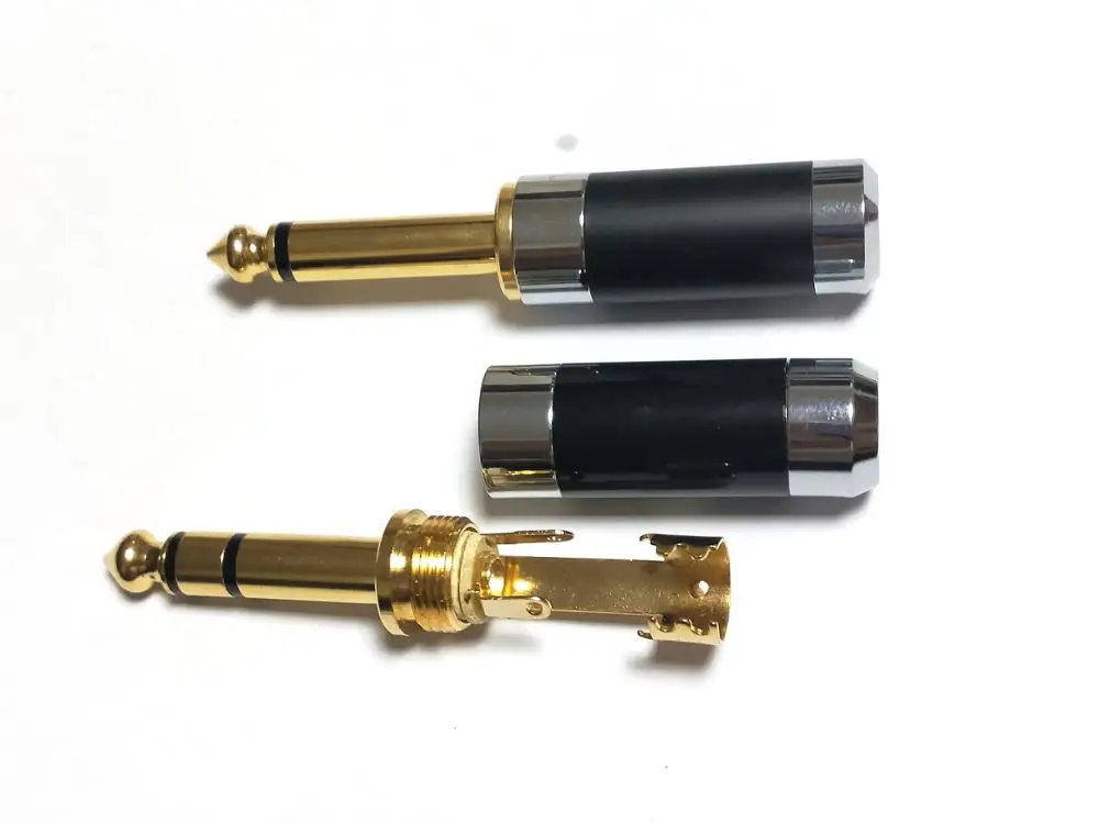Латунный разъем 6 3 мм для пайки Позолоченный 10 шт.|plug 6.3mm|plug goldplug mono |