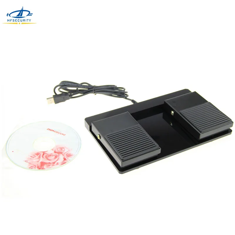 Hfsecure USB двухножной переключатель педаль управления клавиатура мышь пластик