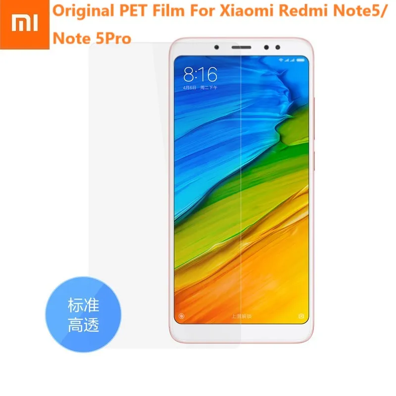 Xiaomi Redmi Note5 PET пленка высокая проницаемость пленка защитная пленка(не закаленное стекло) для Xiaomi Redmi Note5 Pro