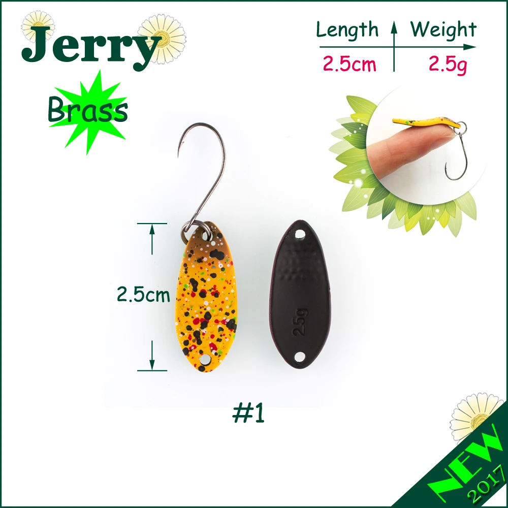 Jerry 1 шт. 2 5 г рыболовные приманки жесткая приманка латунные ложки форельные