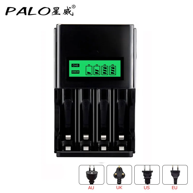 Black PALO новая распродажа C903B умное зарядное устройство Быстрое ЖК-зарядное устройство для AA AAA NIMH NICD Reachargeable батареи использования - Цвет: Black