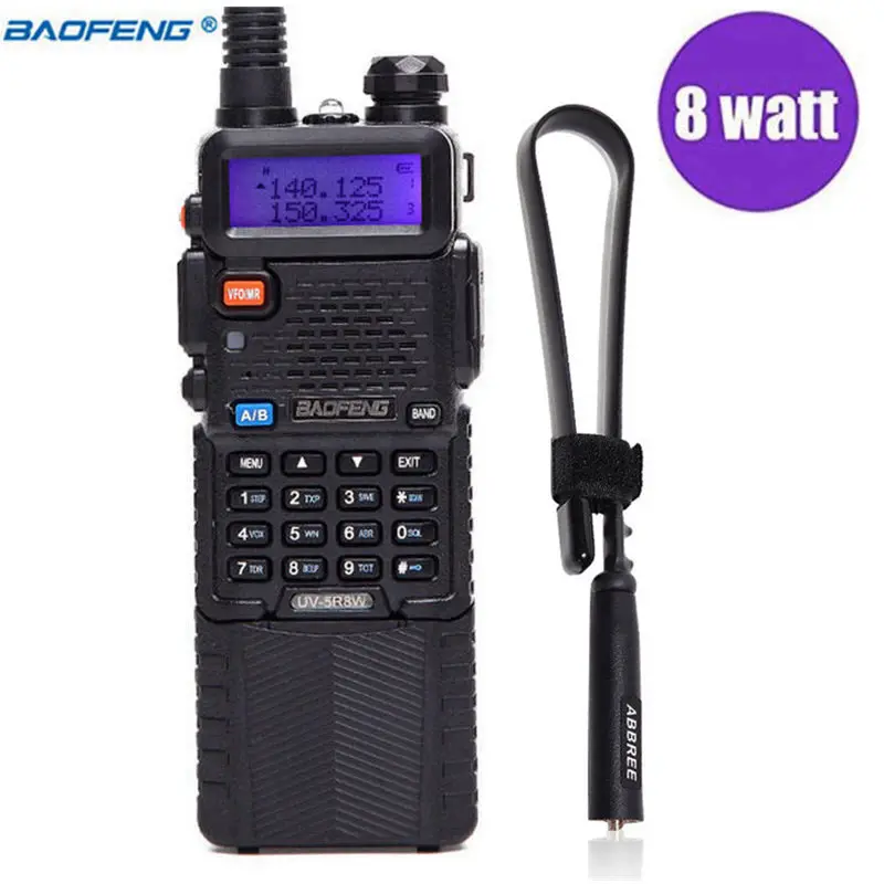 BaoFeng UV 5R 8 Вт высокомощная рация 3800 мАч 10 км дальний УКВ/УВЧ двухсторонний CB радио