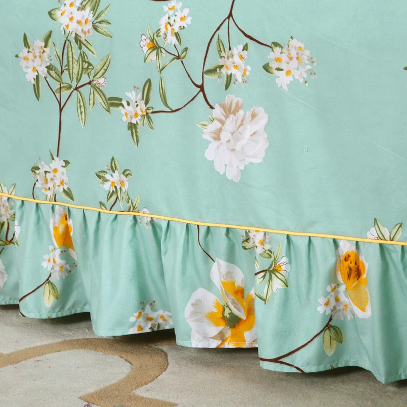 1 шт. простыня из полиэстера и хлопка в Корейском стиле с принтом плоская