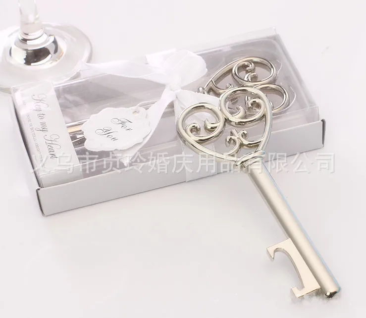 

500pcs/lot bottle opener wedding/wine openers/"Key to my heart" victorian beer bottle opener in White Box wedding favors gift/A