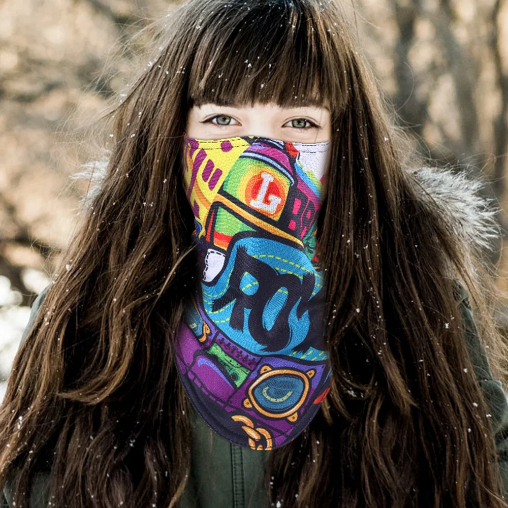Adult Ski bicycle Face Mask Cycling Winter Warm bike Scarf Protection half Face Mask Snowboard Hood Balaclavas mens kids women