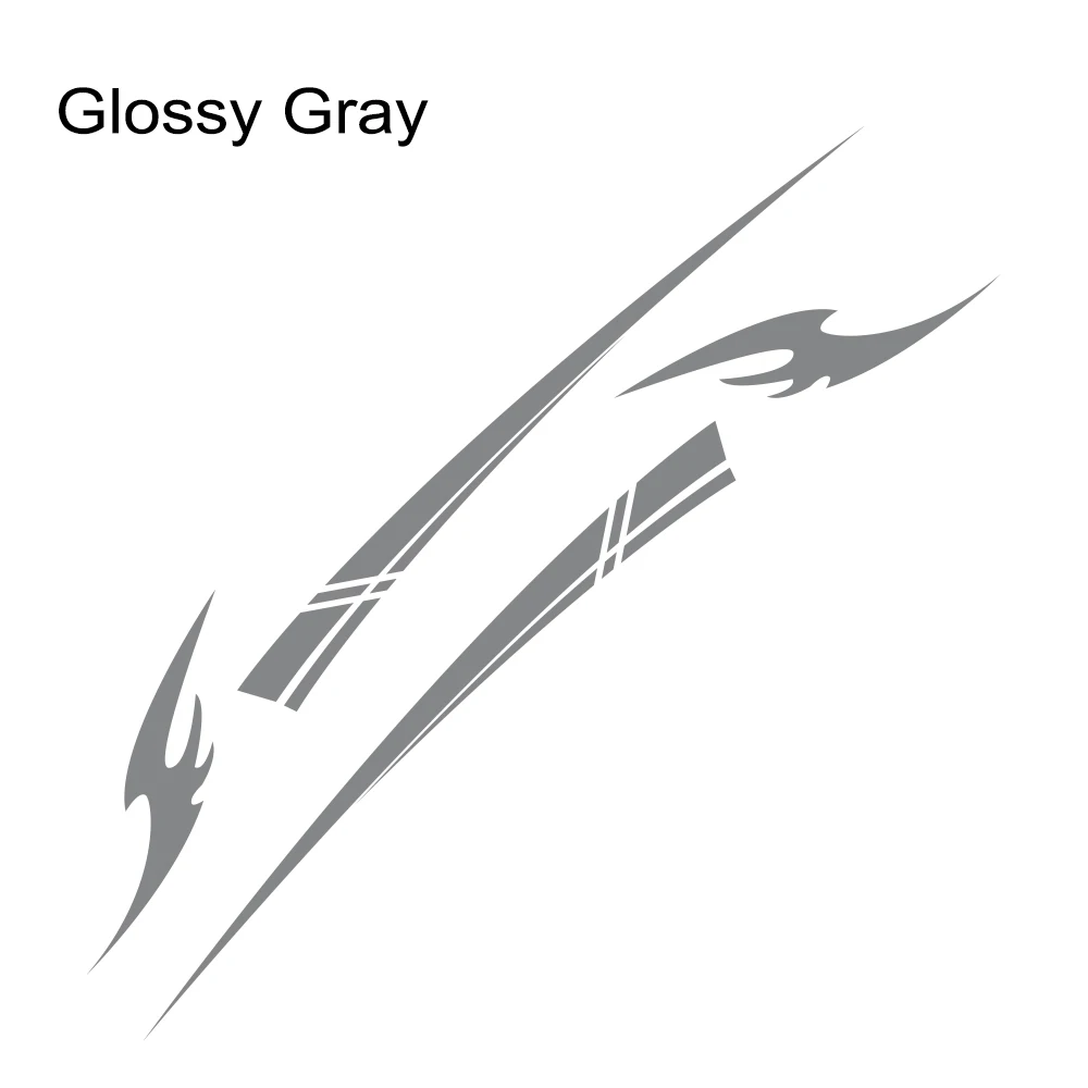 Glossy Gray Накладка на капот автомобиля Наклейка стильная авто стороны тела виниловая пленка наклейки гонки спорт графика тюнинг автомобильные аксессуары для Honda Civic - Название цвета: Glossy Gray