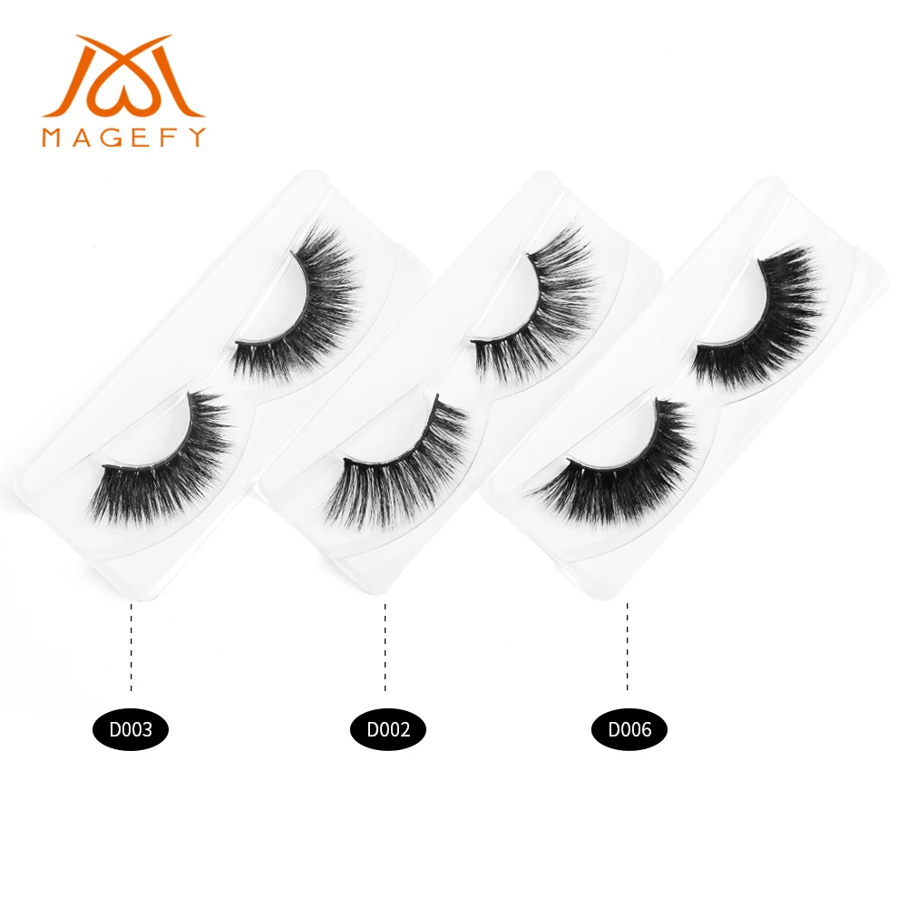 MAGEFY популярные 30 пар/упак. норковые ресницы с подподдоном без коробки натуральные накладные ресницы 3d ресницы с 1 косметичкой набор для макияжа