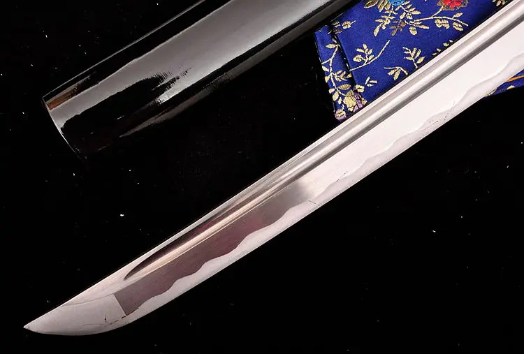 

Japanese handmade Wakizashi katana Full Tang 1065 steel Alloy fittings samurai sword collection black Iron fittings