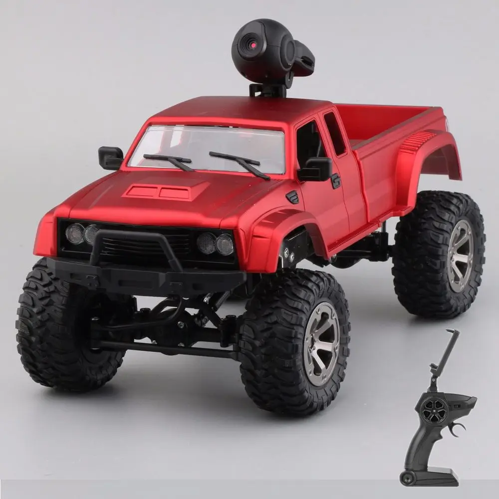 2,4G RC автомобиль 1:16 4wd WiFi Пульт дистанционного управления модель автомобиля с круглым/снег галстук игрушки для детей carros a Пульт дистанционного управления - Цвет: Red Round Wifi