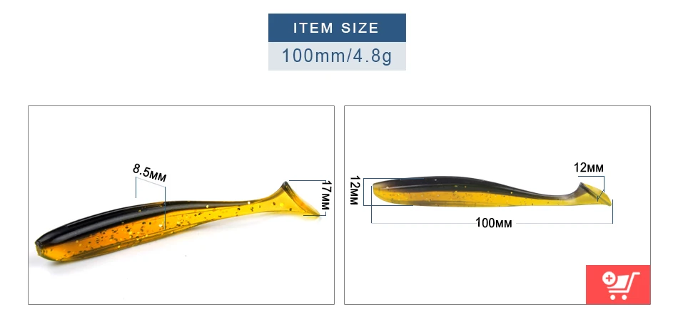 Мягкие приманки MEREDITH Easy Shiner, 50 мм, 75 мм, 100 мм, 130 мм, приманки для рыбалки, Leurre Shad, двухцветные силиконовые приманки, воблеры с Т-образным хвостом