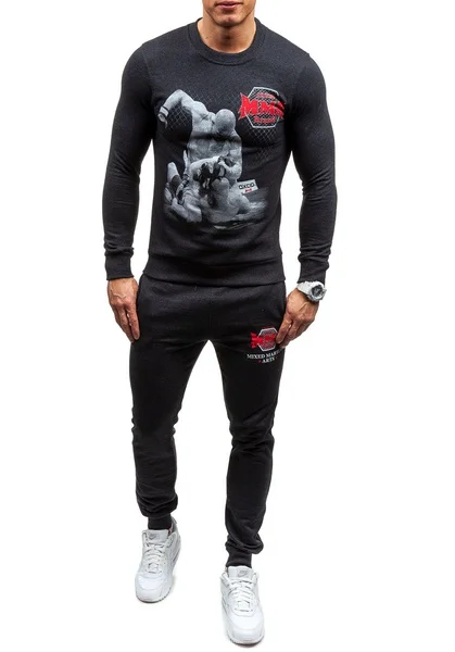 ZOGAA мужские спортивные костюмы комплект из 2 предметов наряды 2019 Новые модные 2-х