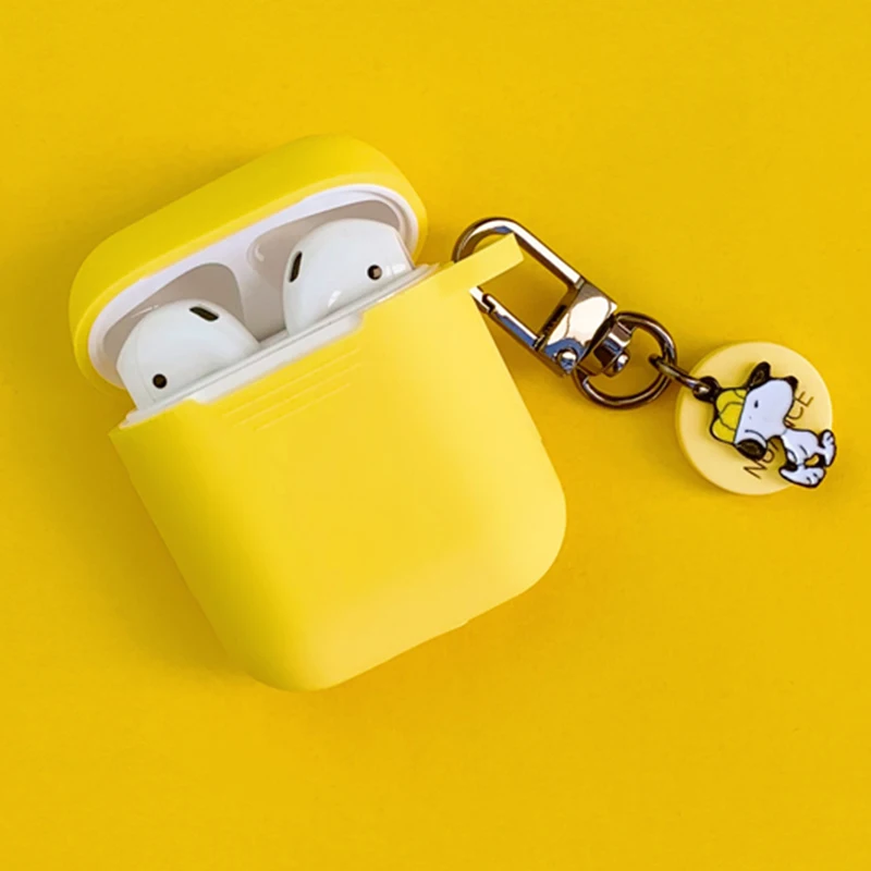 Силиконовый чехол с милой собачкой для Apple, аксессуары для airpods, Bluetooth наушники, мультяшный чехол, чехол для наушников, кольцо для ключей