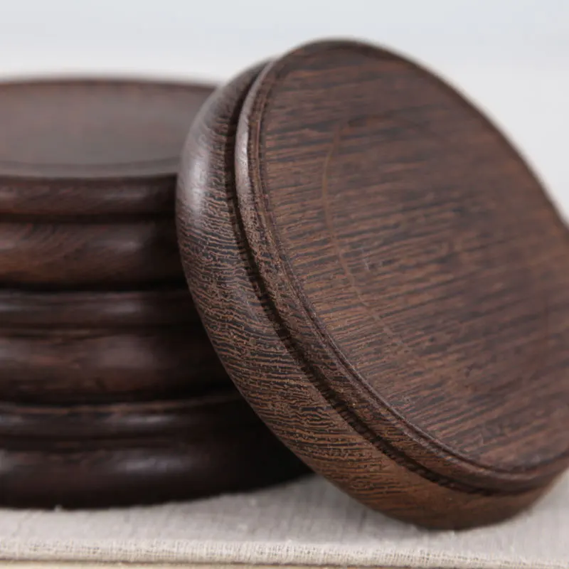 Wenge резьба по дереву круглая основа ваза для чайника цветов декоративное