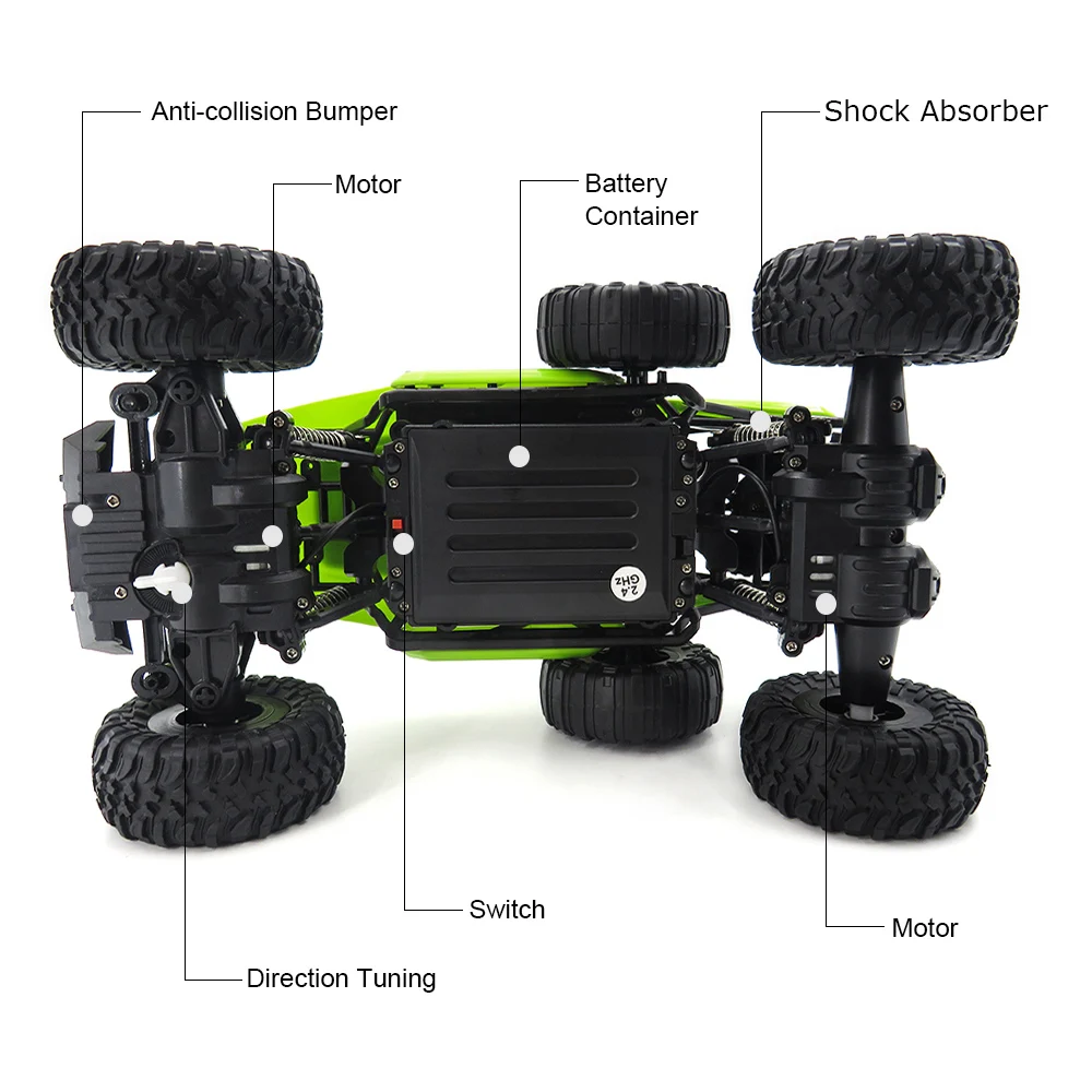 Flytec SL-135A 1/14 RC автомобиль 2 4 г 25 км/ч Высокоскоростной Рок Гусеничный внедорожный