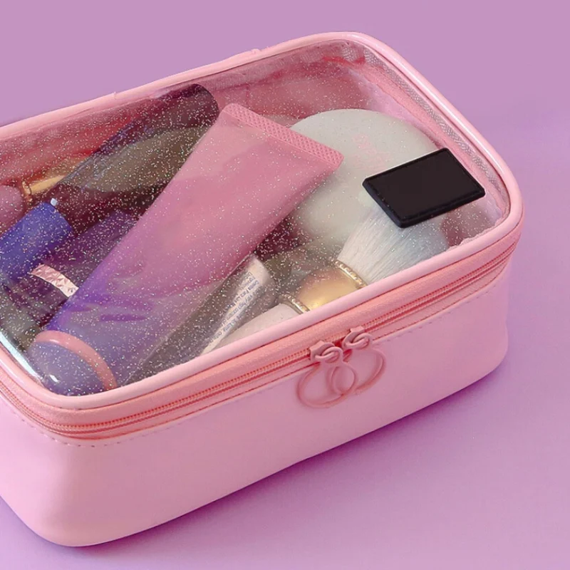 Women Travel Handbag Purse Liner Teenage Cosmetic Bag Transparent Organizer Insert Bag Lady Makeup Cosmetic Bag Capacity Tote