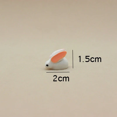 rabbit I BAIUFOR миниатюры террариума Животные Мини кролики капусты корзина Сказочный Сад, миниатюра суккуленты Настольный Декор изделия из смолы - Цвет: rabbit I