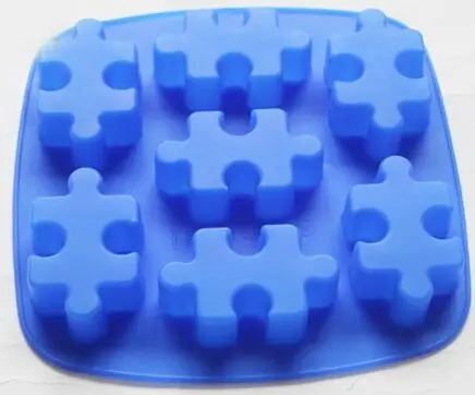 Красивая форма пазлов 7-полость печенье мыло шоколадное желе силиконовая для