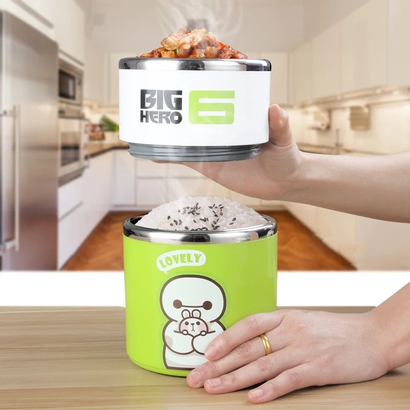 Контейнер для хранения пищевых фруктов мультяшный Ланч бокс набор из