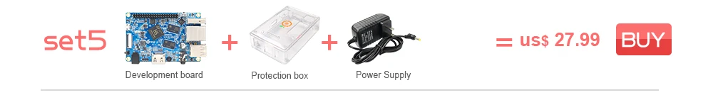 Оранжевый Pi PC2 SET3 оранжевый Pi PC2+ прозрачный ABS чехол+ кабель питания, поддерживается Android, Debian