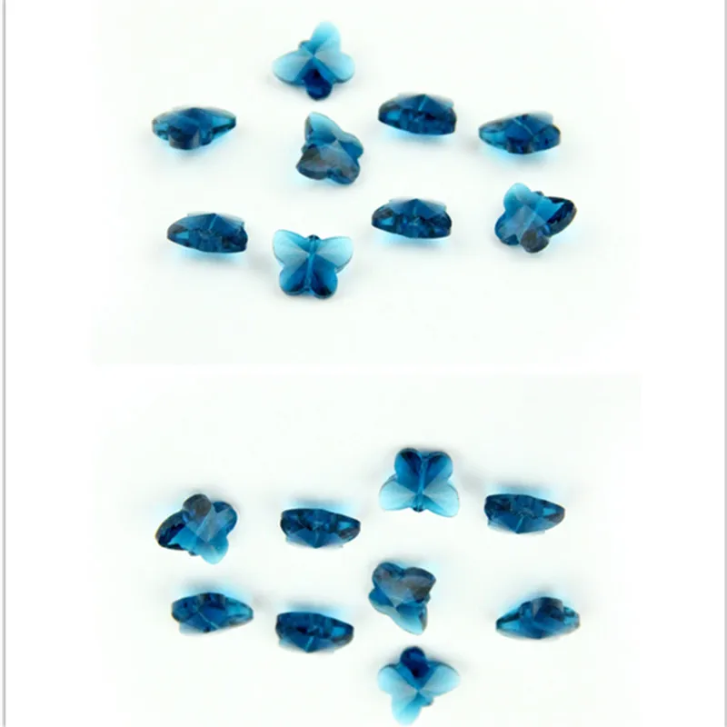Сверкающие 1000 шт. с отверстием средней длины циркониевые синие диаметром 14 мм для