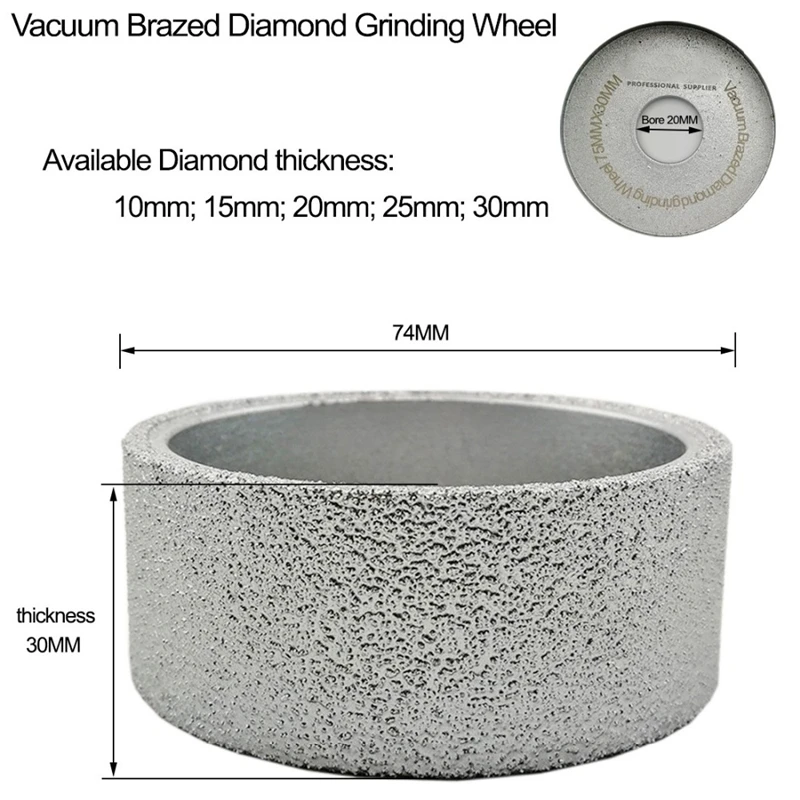 75Mmx30Mm Hand-Held Grinding Wheel Vacuum Brazed Diamond Flat Profile For Stone Artificial | Инструменты