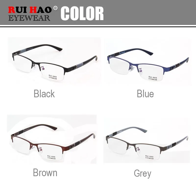 Прогрессивные Очки с Заказными Линзами для Мужчин по Рецепту При Близорукости и Дальнозоркости из Оптического Материала.