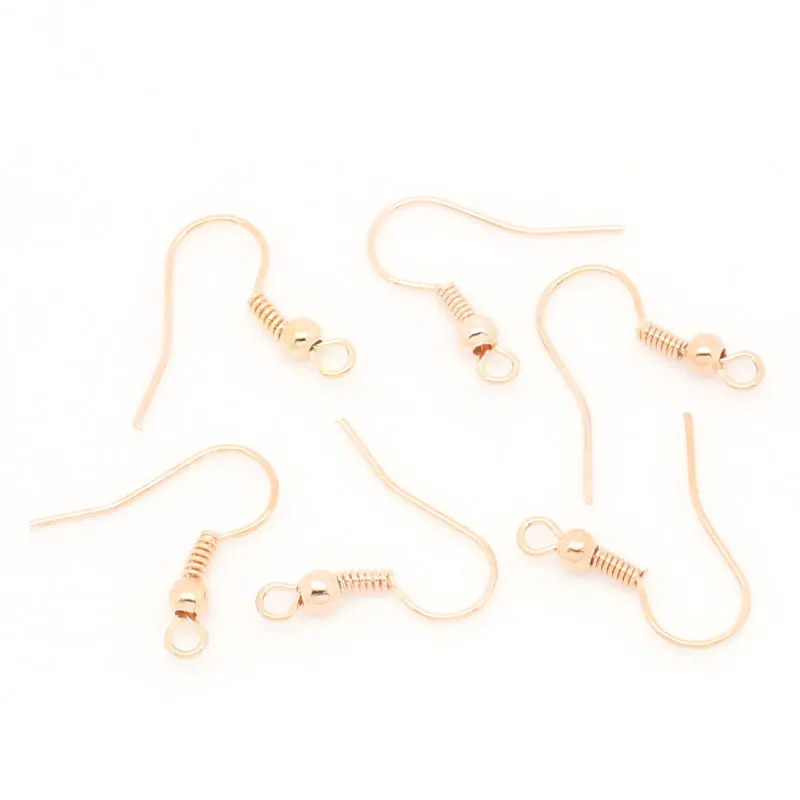 Серьги Крючки из сплава DoreenBeads неровные розовые золотые 18 мм (6/8 дюйма) x 19 35 шт.|earring