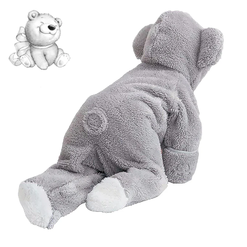 Осенне зимние комбинезоны для новорожденных коралловый бархатный комбинезон с