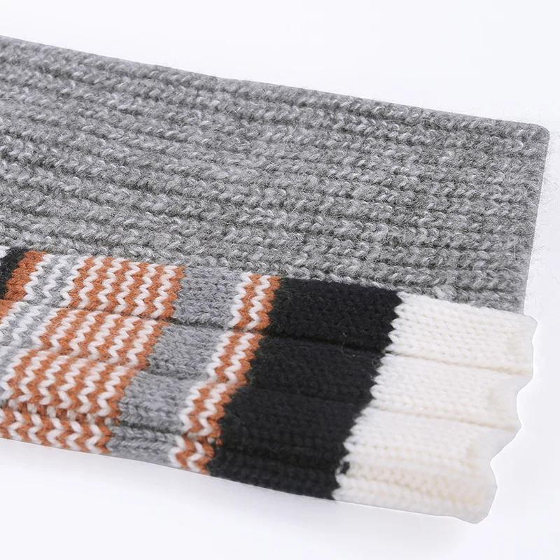 Женский свитер с высоким воротником повседневный свободный шерстяной топ