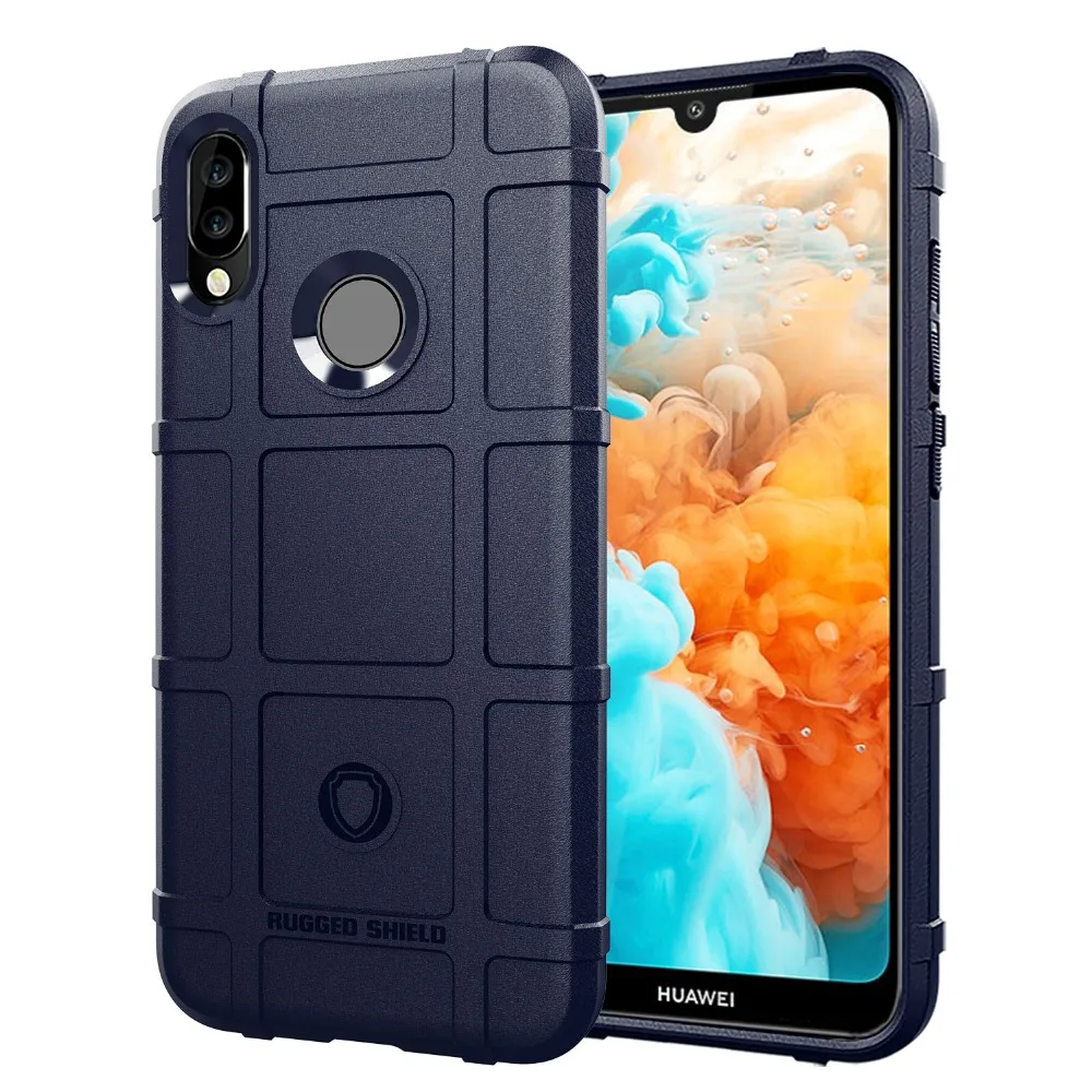 Бронированные противоударные Чехлы для Huawei Y6 Pro 2019 чехол Мягкий противоударный